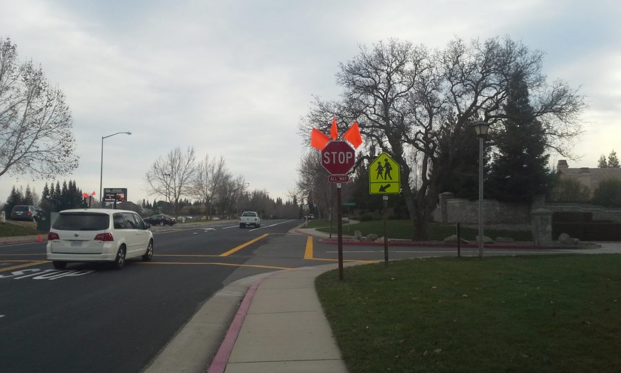 New stop sign adds to campus and traffic safety