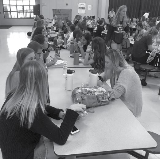 Students in the cafeteria sit in separate groups with their friends. Granite Bay High School has been accused of having a lot of cliques. However, some students feel as though that it might not be as prevalent.