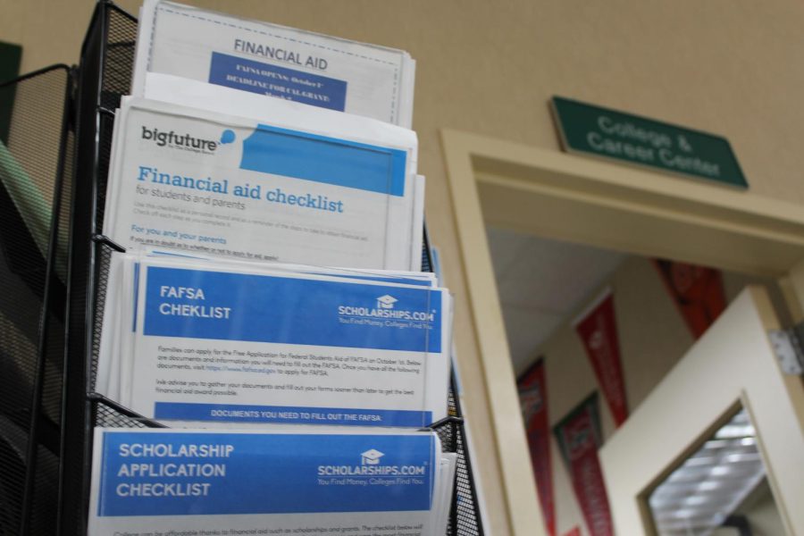 The College and Career Center at GBHS has informational papers regarding financial aid on a paper stand just outside.