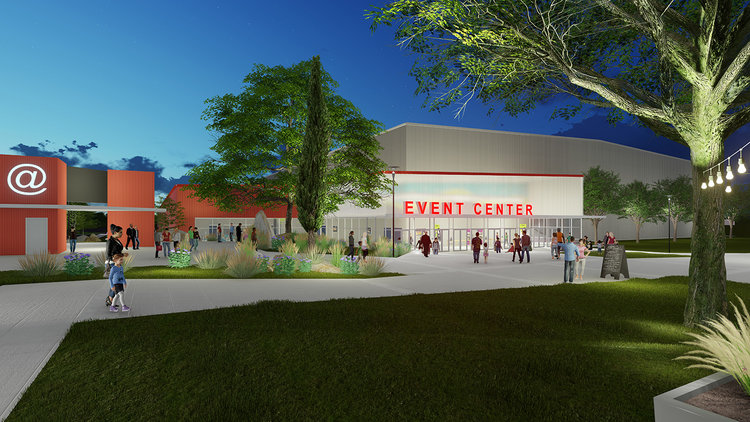 The graphic representation of the potential graduation venue for Roseville Joint Union High School District schools is currently on The Grounds website.