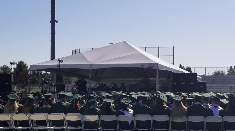 Graduation ceremonies such as the one for GBHSs class of 2019 pictured above are off the table with the current prohibitions on large gatherings.