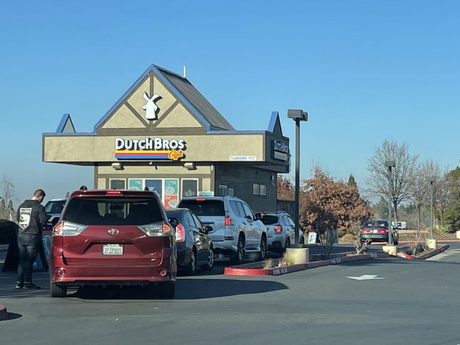 Dutch Bros. Coffee is a popular location where people can purchase drinks and spend time in the parking lot with one another.