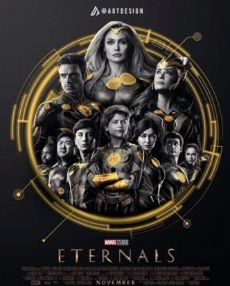 One of the variations of the Eternals movie poster.