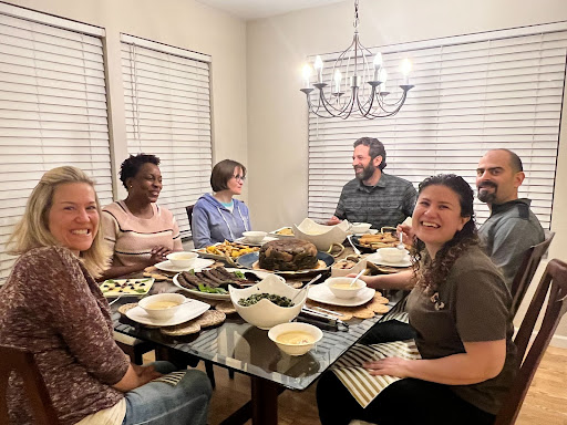 Tala Al-Joubori and her family gather with friends to celebrate Eid.