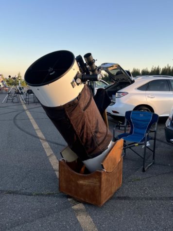 A telescope set up by an attendee during the Sacramento Valley Astronomical Societys 2022 Star Barbecue.