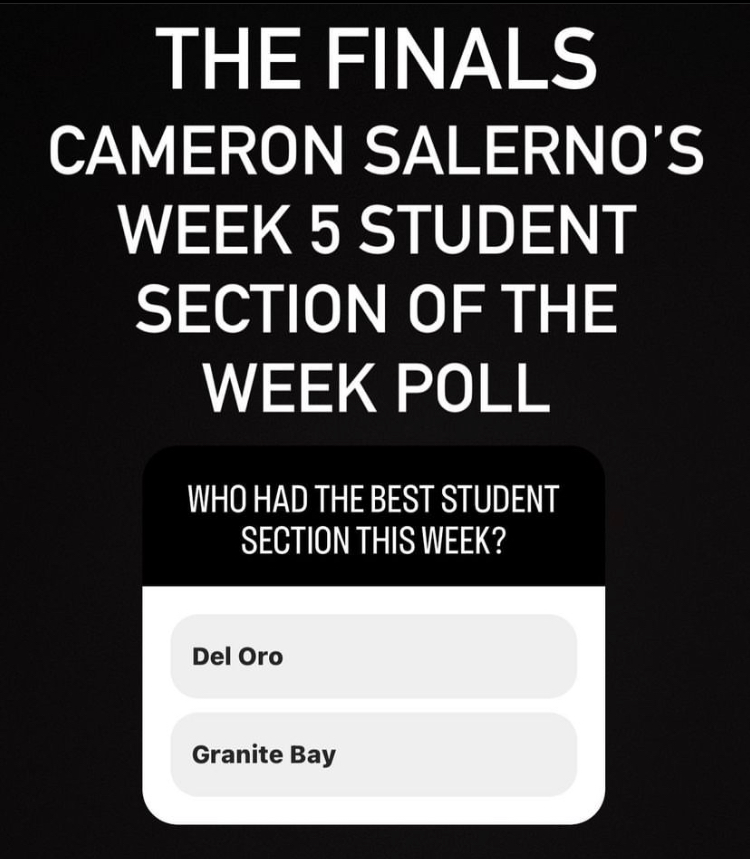 GBHS in the running for Best Student Section of the week in Cameron Salernos poll. 