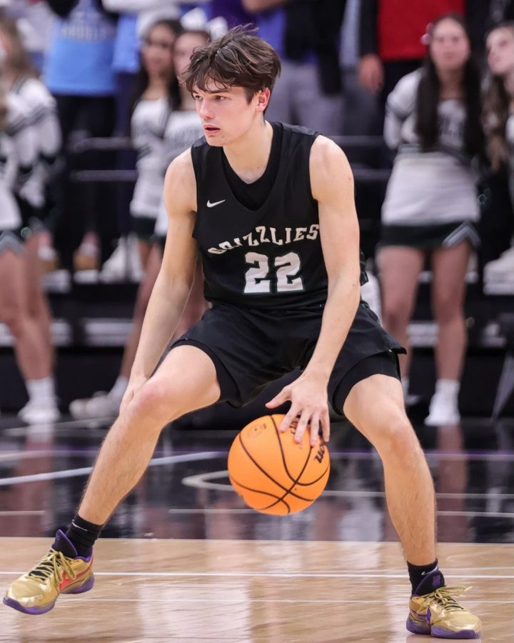 Junior Davis Abell locks down the court during the NorCal State Championship at the Golden 1 Center.