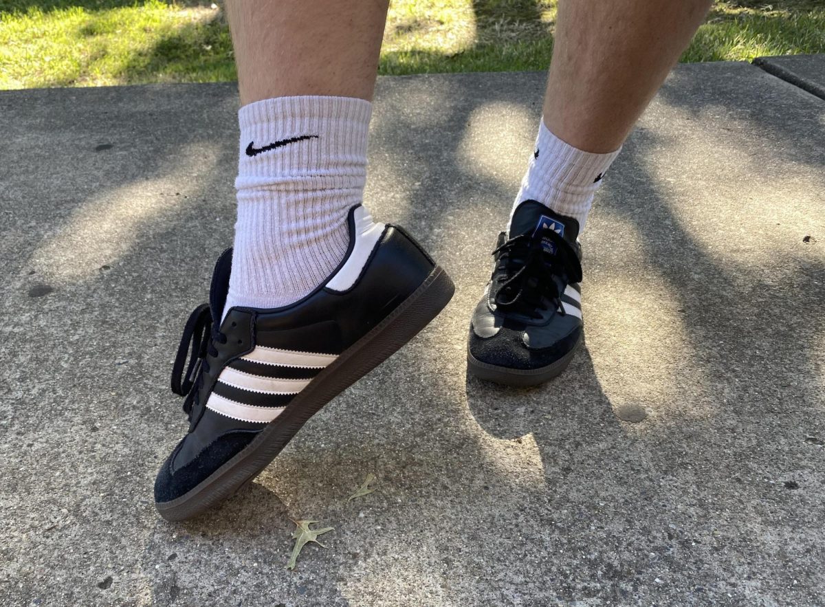 Senior Noah Ellison wears a pair of black Sambas. 
“I think they are very good everyday shoes that go good with a lot of outfits.”

