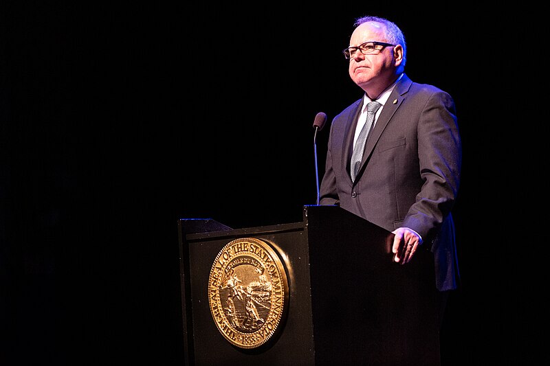 Democratic vice president nominee and Governor Tim Walz