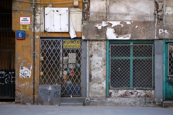 Empty store front illustration