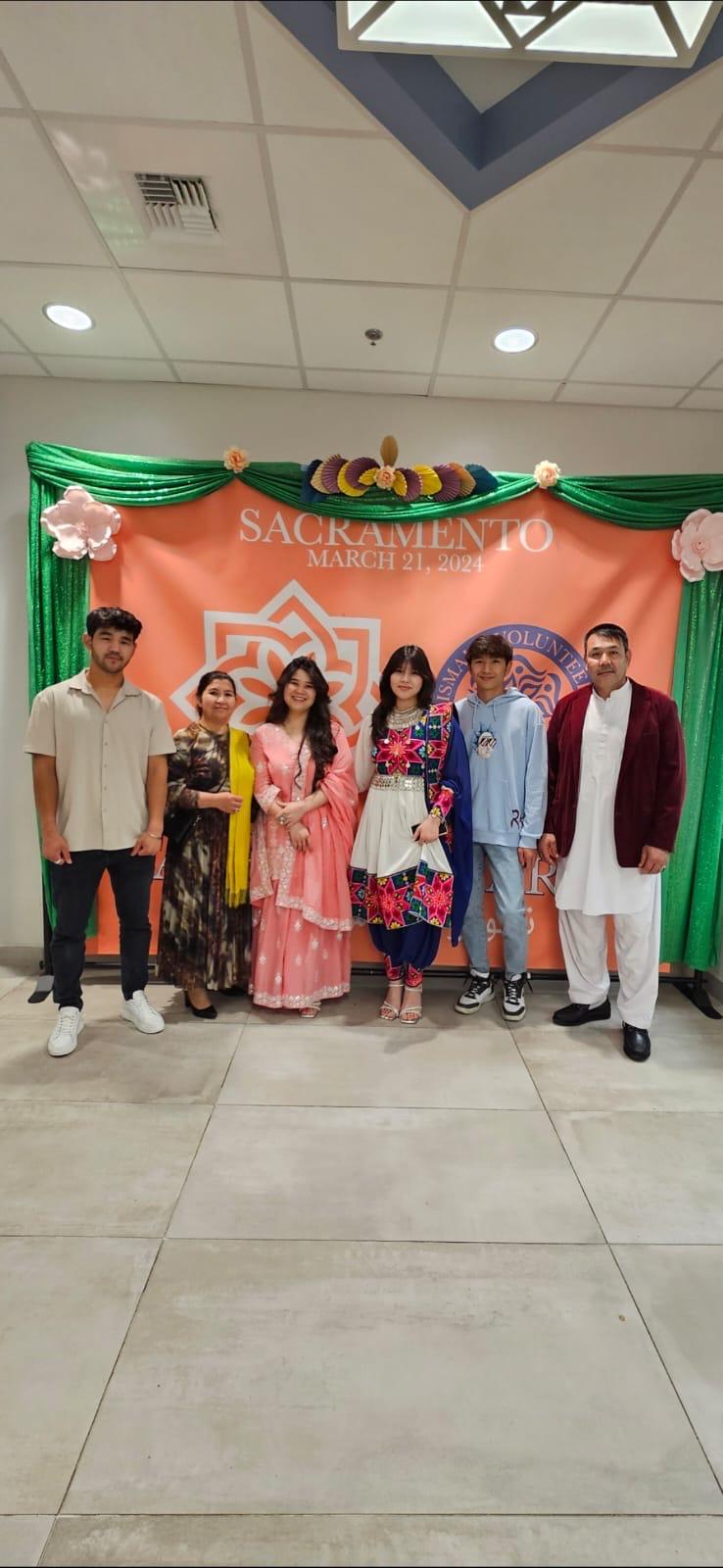 The Ahmadi family celebrating Nowruz in Sacramento in March
Photo courtesy of Nadia Ahmadi