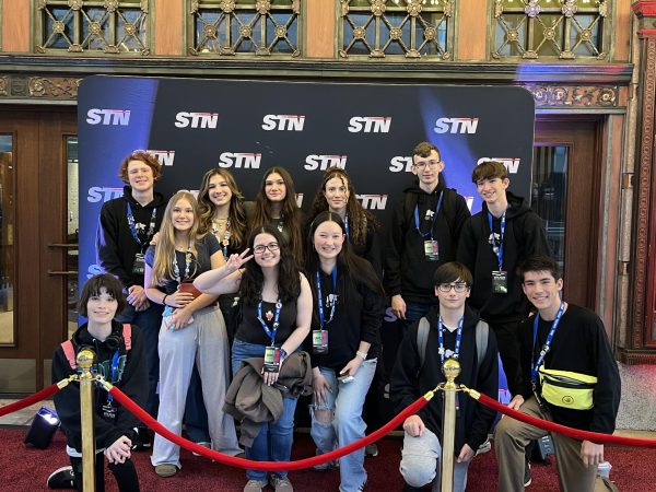 A group photo of all students who came to STN at the first Cinefest of STN were they showed films that other schools did for some of the competitions. 
"[my favorite moment was] crazy 8 or cinefest or socializing." Elliana Montez a freshman at GBHS