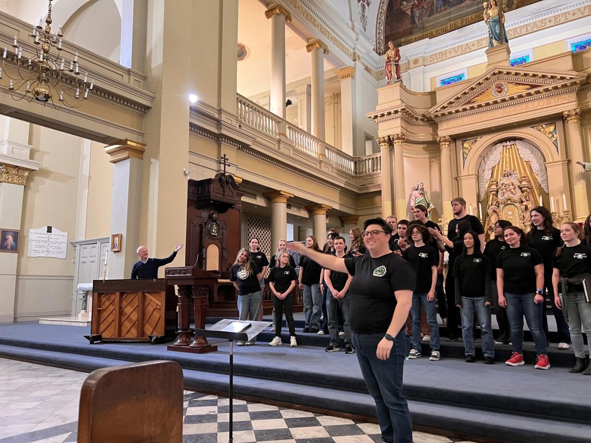 Choir performing at the Saint Louis Cathedral 