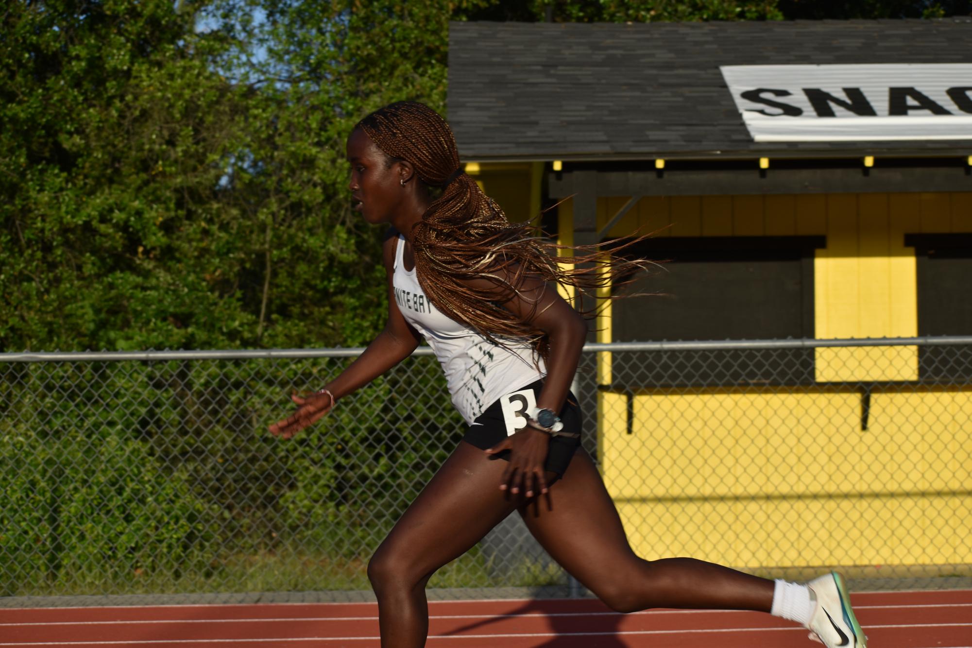 100m run, shot put and hurdles at the SFL Meet Three