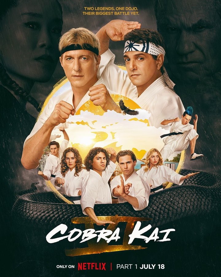 Cobra Kai Season 6’s poster, announced by Netflix in February of 2025.