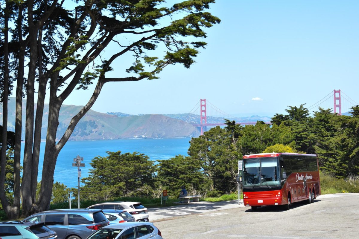 The Golden Gate Bridge.