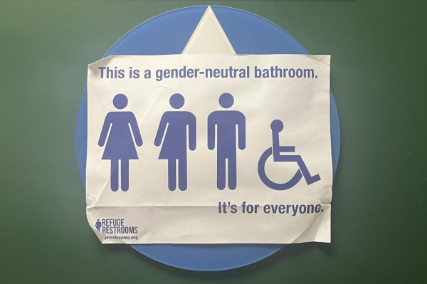 The gender neutral restroom in the GBHS Wellness Center