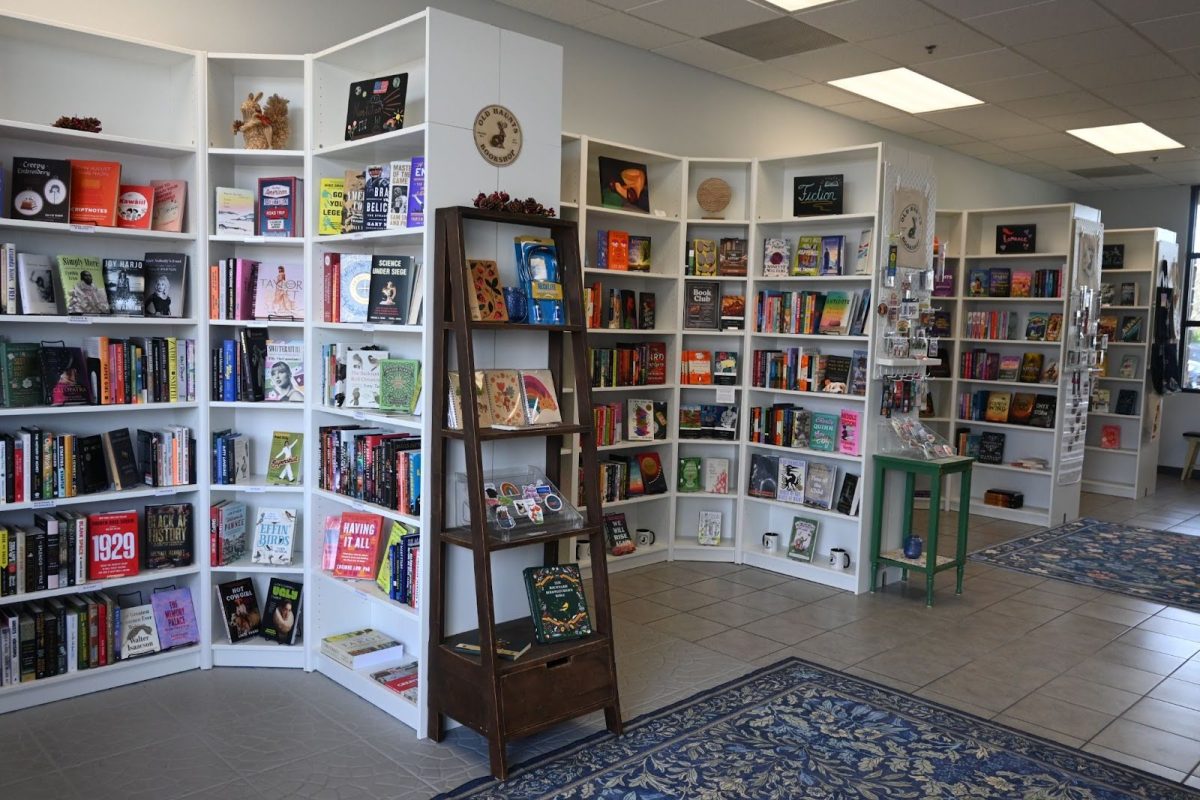 The cozy entrance to Old Haunts Bookstore welcomes readers of all kinds.